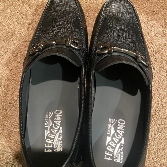 Salvatore ferragamo gancini parigi bit leather driver moccasins - Picture 1 of 8